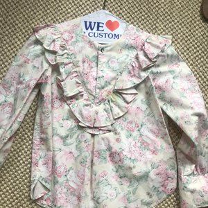 La Vie by Rebecca Taylor Ruffle Floral Blouse